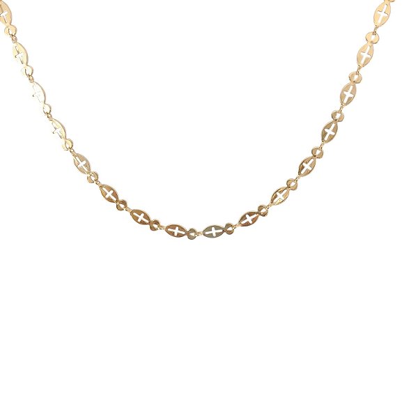 Choker Corrente Elos Estamparia Banhada a Ouro 18k
