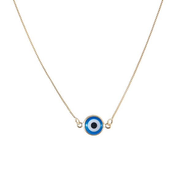 Choker com Olho Grego Banhada a Ouro 18k