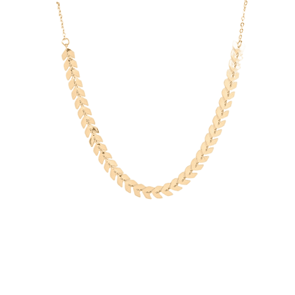 Choker Escama de Peixe Banhada a Ouro 18k