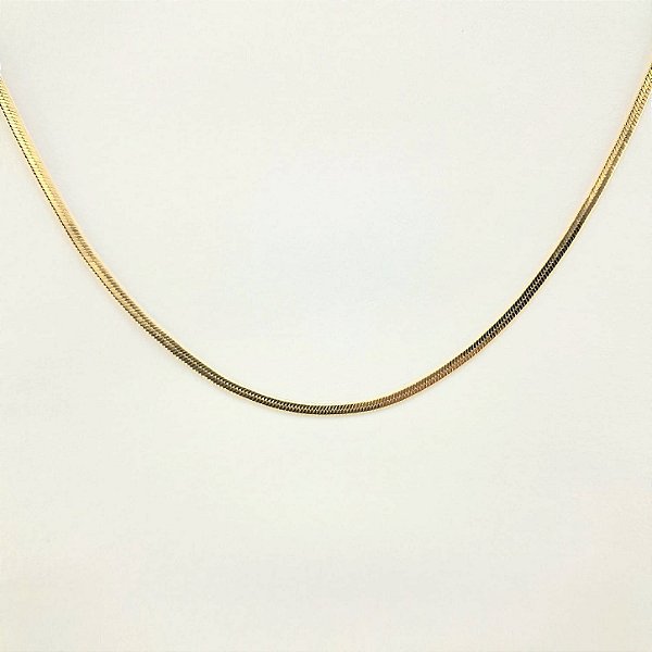Choker Fita Dourada Banhada a Ouro 18k