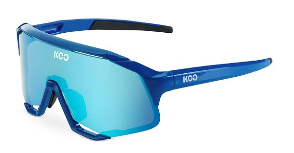 OCULOS KOO DEMOS ARMACAO AZUL E LENTE AZUL TURQUESA ESPELHADA