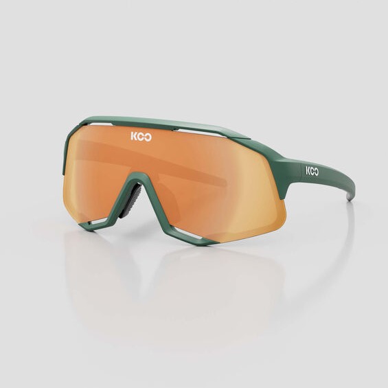 OCULOS KOO DEMOS ARMACAO VERDE FOSCA E LENTE LARANJA ESPELHADA