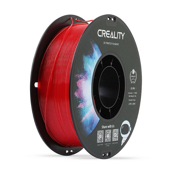 Filamento Impressora 3D Creality Cr-Tpu Flexível Vermelho 1Kg