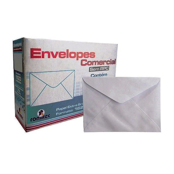Envelope Convite Liso Branco 90g 114x162mm Romitec 100un Branco Marpax Cod 259183