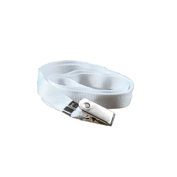 Cordão Para Crachá Com Jacaré Branco 12mm Marpax 10un Branco Marpax Cod 256764