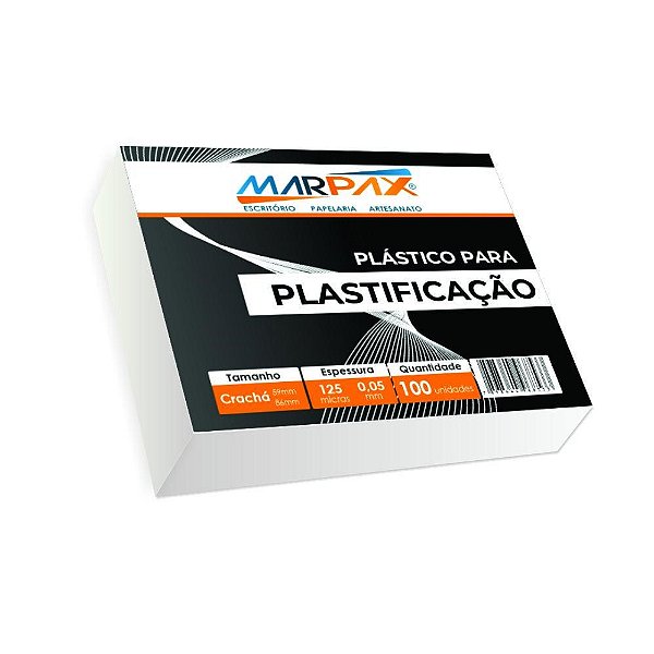 Polaseal Plástico Para Plastificação Crachá 59x86x0,05 100un  Marpax Cod 257324