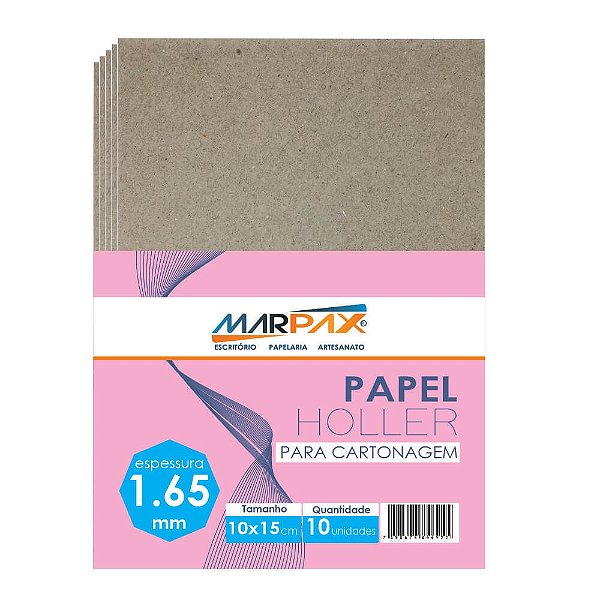 Papel Holler Para Cartonagem Marpax 1,65mm 10x15cm 10un  Marpax Cod 256875