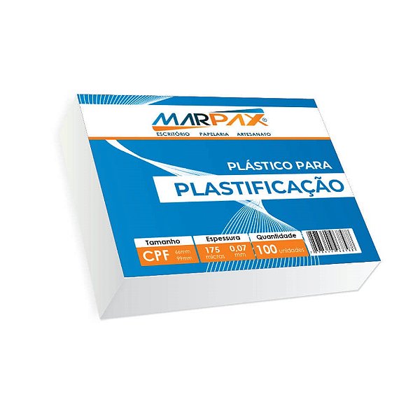 Polaseal Plástico Para Plastificação Cpf 66x99x0,07mm 100un  Marpax Cod 257322