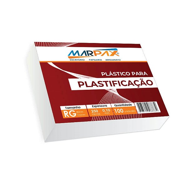 Polaseal Plástico Para Plastificação Rg 80x110x0,10mm 100un  Marpax Cod 257331