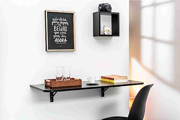 Mesa retrátil de parede completa 1 metro x 41 cm cores