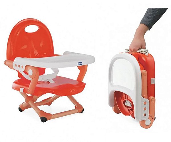 Cadeira Assento Alimentação Pocket Snack Poppy Red Chicco - Feccomerce LTDA