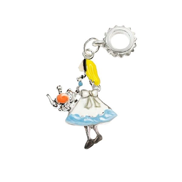 Berloque Alice Tea Banhado em Prata 925