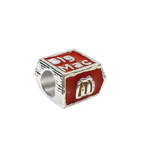 Berloque Caixa de Lanche Big Mac do Mc donalds Banhado em Prata 925