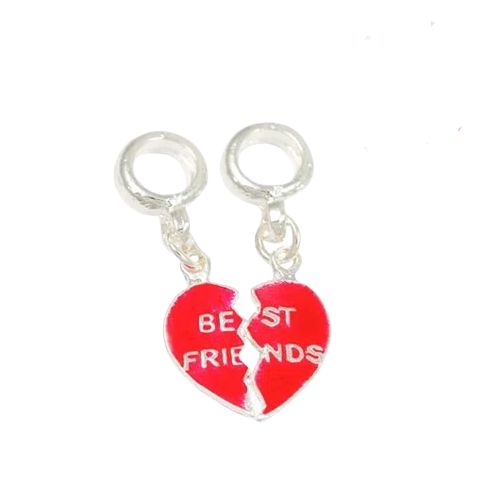 Berloque Best Friends Banhado em Prata 925