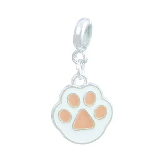 Berloque Patinha de Dog Banhado em Prata 925