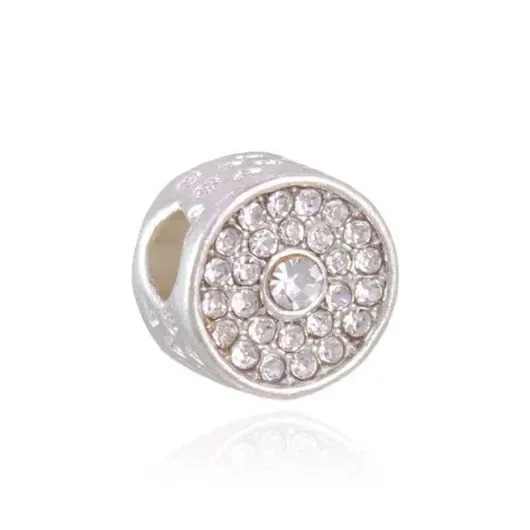 Berloque Separador Esfera Cravejada com Strass