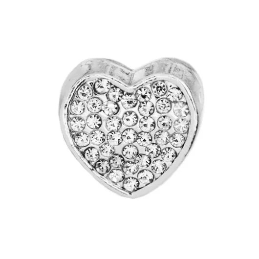 Berloque Separador Coração Cravejado com Strass