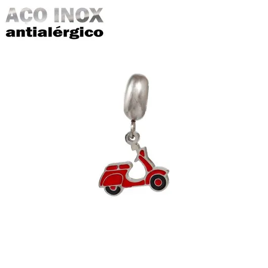 Berloque Moto em Aço Inox