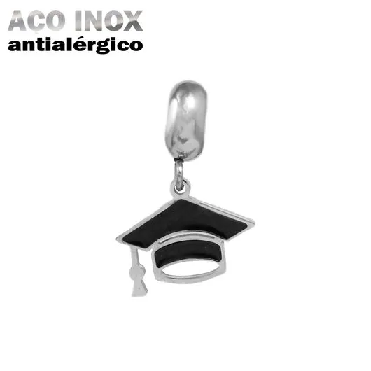 Berloque Capelo Formatura em Aço Inox
