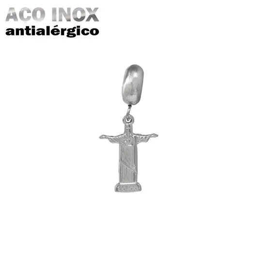 Berloque Cristo Redentor em Aço Inox