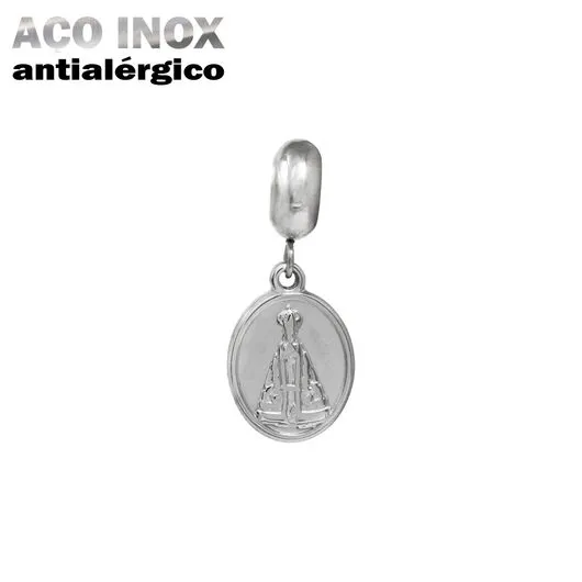 Berloque Medalha Nossa Sr. em Aço Inox