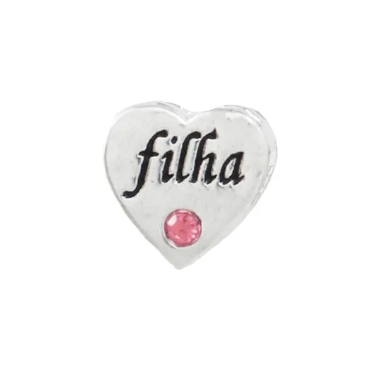Berloque Separador Coração Filha