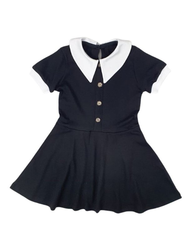 Vestido Wandinha Temático fantasia