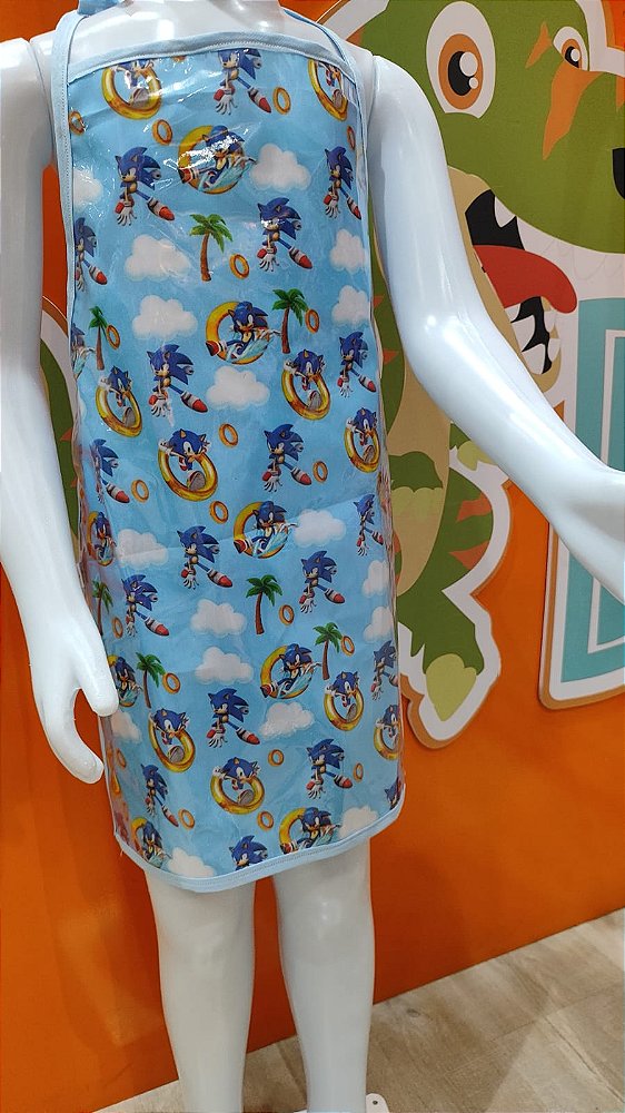 Avental infantil Impermeável Escolar para Pintura e Atividades