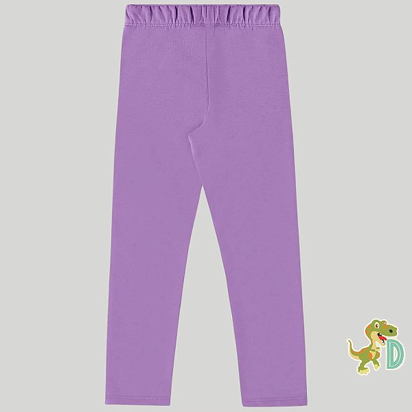 Calça Legging em Molecotton Infantil Menina Roxo