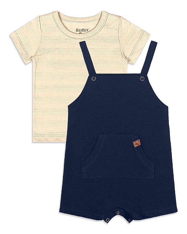 Conjunto Jardineira bebê menino