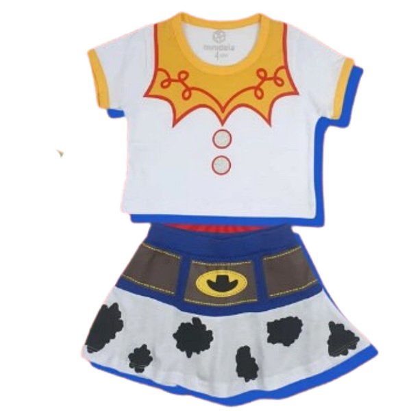 Fantasia Vaqueira Jessie Conjunto Infantil Toy Story