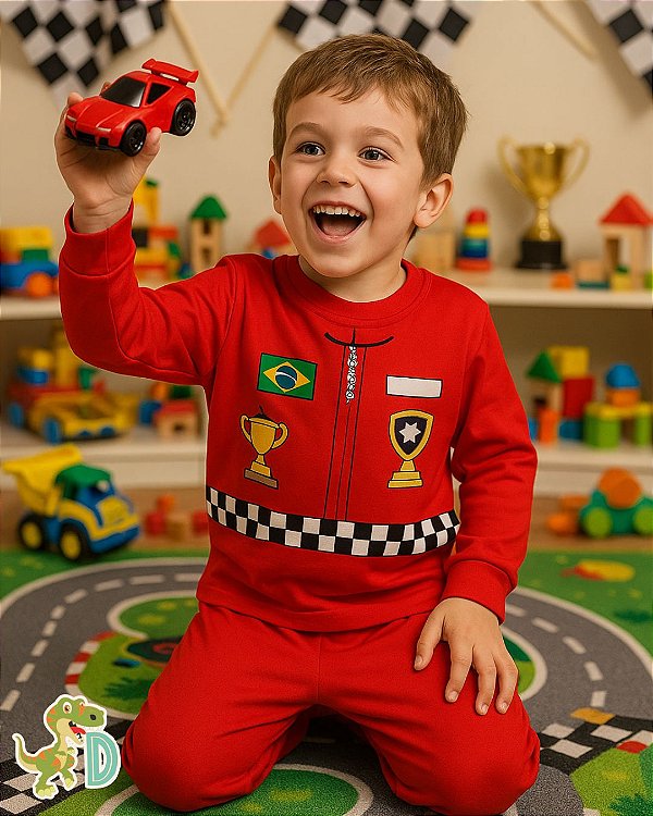 Pijama Infantil Piloto de Corrida