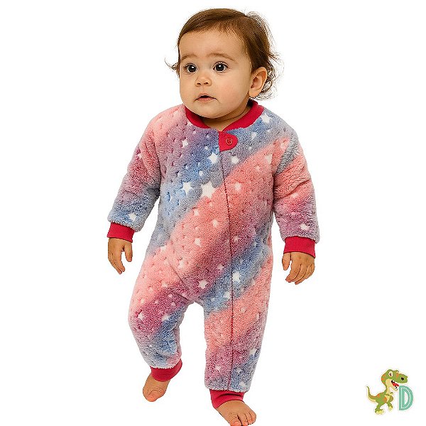 Macacão Fleece Estrela - Brilha no Escuro