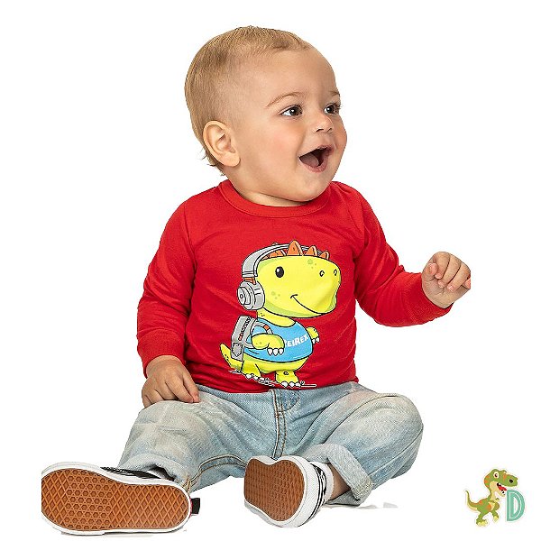 BLUSA DINOSSAURO MANGA LONGA