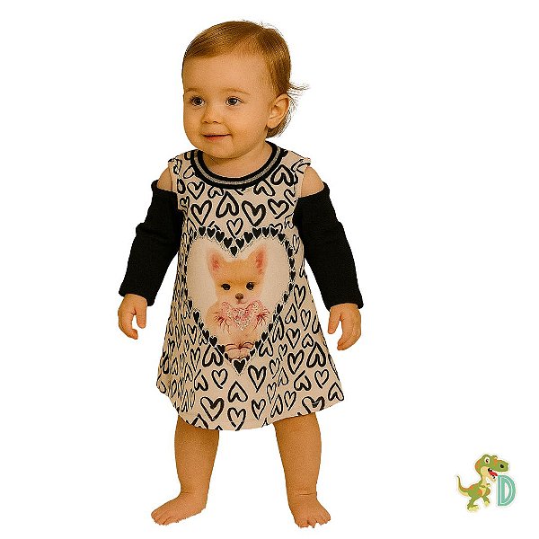 Vestido Bebê Menina Paty Cãozinho