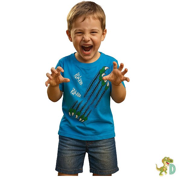 BLUSA DINOSSAURO GARRAS - BRILHA NO ESCURO