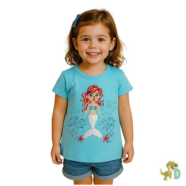 Blusa Sereia com cauda 3D