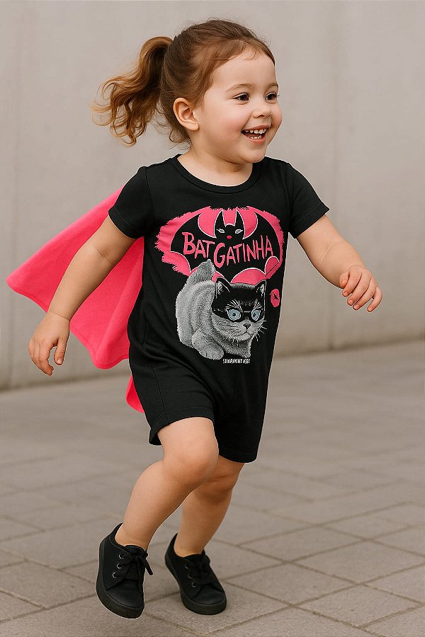 Macacão Bat Gatinha - Brilha No escuro