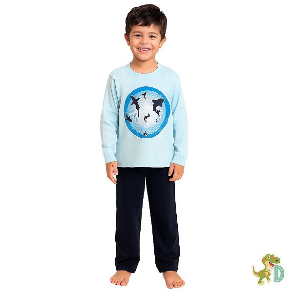 PIJAMA TUBARÃO - BRILHA NO ESCURO