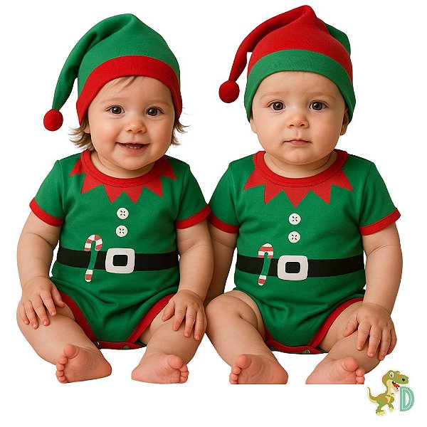 Body Duende de Natal para Bebê