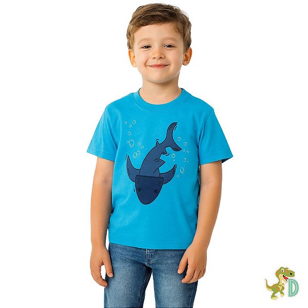 Blusa Boca Tubarão Infantil Menino