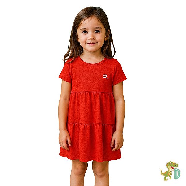Vestido Vermelho Infantil Menina