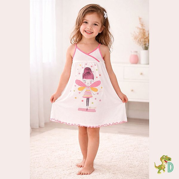Pijama Infantil Menina Fada Make a Wish Alcinhas – Leve e Confortável | Dinococois
