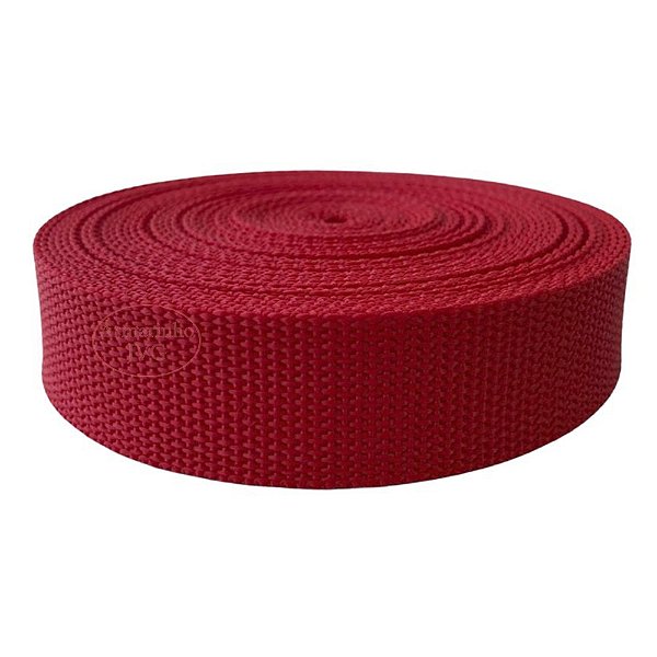 10m Fita CA 30mm 3cm Vermelha Alça Bolsas Mochilas Cadarço