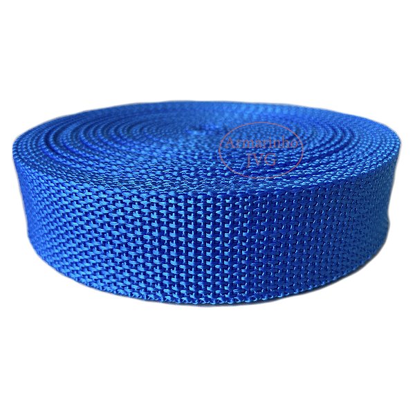10m Fita CA 30mm 3cm Azul Royal Alça Bolsas Mochilas Cadarço