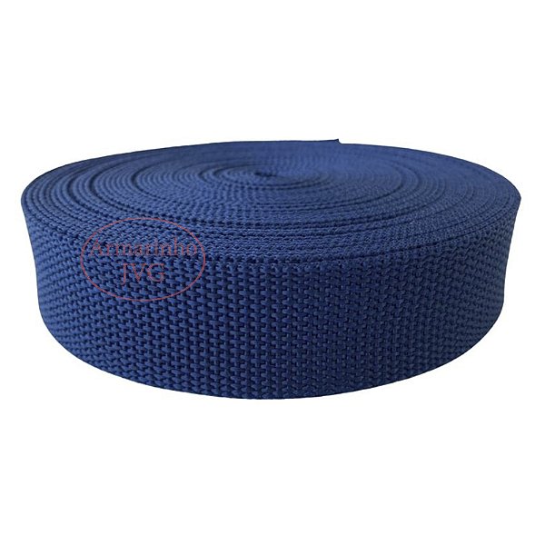 10m Fita CA 30mm 3cm Azul Marinho Alça Bolsa Mochila Cadarço