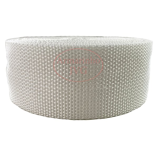 10m Fita CA 40mm 4cm Branca Cadarço Alça Bolsas Mochilas Costura