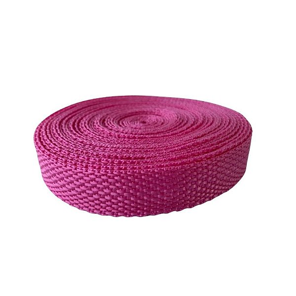10m Fita Cbr 20mm Pink Alça Cadarço Costura Bolsas Mochilas