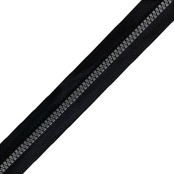 5m Zíper Trator N°05 Preto com Cinza Jacaré Bolsas Mochilas