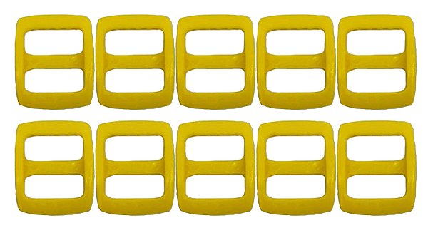 20un Regulador 15mm Amarelo Ouro Plástico Bolsa Mochila Alça